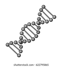 DNA chain.Medicine single icon in black style vector symbol stock illustration web.
