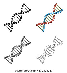 DNA chain.Medicine single icon in cartoon style vector symbol stock illustration web.