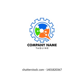 Dna Chat Icon Logo Design Element