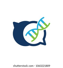 Dna Chat Logo Icon Design
