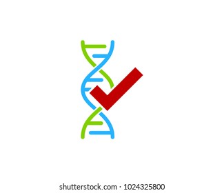 Dna Check Icon Logo Design Element