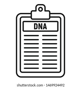 Dna checkboard icon. Outline dna checkboard vector icon for web design isolated on white background