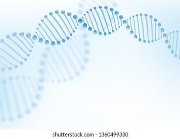 DNA chromosome concept. Science technology vector background for biomedical, health, chemistry design. 3D style.