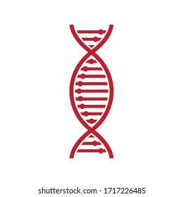 DNA or chromosome icon design isolated on white background