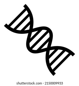 DNA Chromosome Icon Flat Design Vector Symbol Illustration