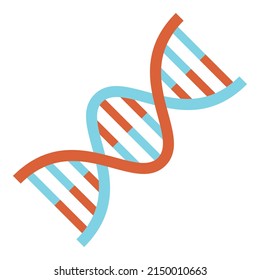 DNA Chromosome Icon Flat Design Vector Symbol Illustration