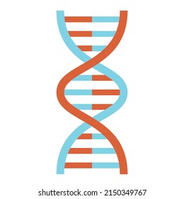 DNA Chromosome Icon Flat Design Vector Symbol Illustration