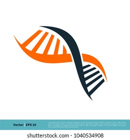 DNA Chromosome Icon Vector Logo Template Illustration Design. Vector EPS 10.