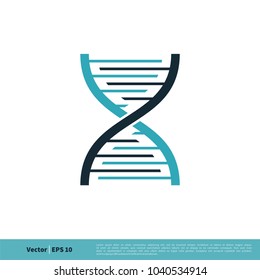 DNA Chromosome Icon Vector Logo Template Illustration Design. Vector EPS 10.