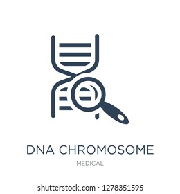 Dna Chromosome Icon Vector On White Background, Dna Chromosome Trendy Filled Icons From Medical Collection, Dna Chromosome Vector Illustration