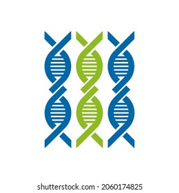 DNA Chromosome science genetic vector logo design