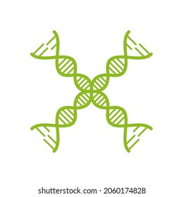 DNA Chromosome science genetic vector logo design