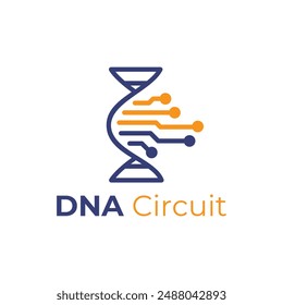 PLANTILLA de logotipo de línea de molécula de Ciencia de Tecnología de circuito de ADN
