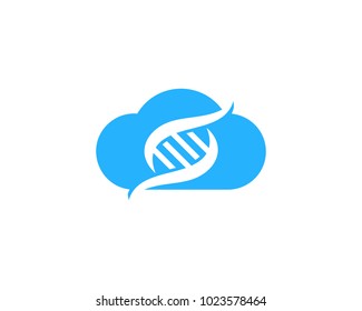 Dna Cloud Icon Logo Design Element