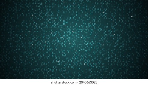DNA code data background. Abstract agct genetic medical genomic human data background design