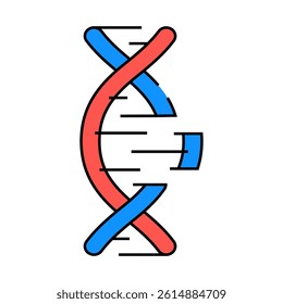 dna code line icon vector. dna code sign. isolated symbol illustration