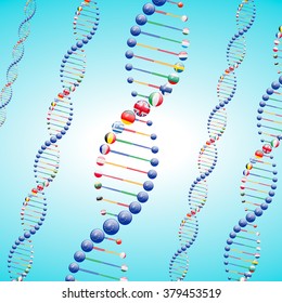 DNA code made from european union flags