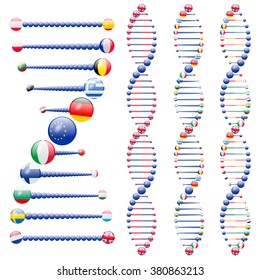 DNA code made from european union flags