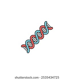 DNA colored vector icon on white background. Stock vector EPS10