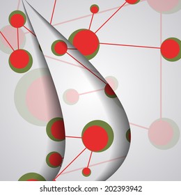 DNA colorful illustration, digital composition.