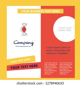 DNA Company Brochure Template. Vector Busienss Template