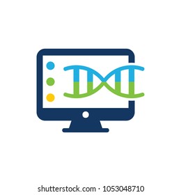 Dna Computer Logo Icon Design
