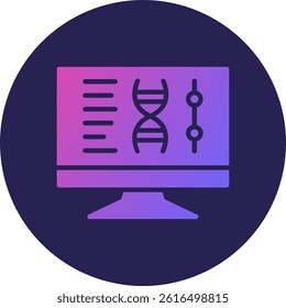 Dna computing Glyph Circle Gradient Icon