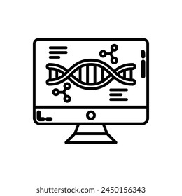 DNA Computing icon in vector. Logotype
