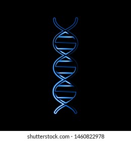 DNA concept. Blue structure style illustration.