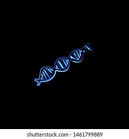 DNA concept. Blue structure style illustration.