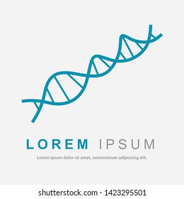 DNA concept. DNA, genetic sign, DNA logo icon. Gene life or molecule design. Biology concept illustration. vector Illustration