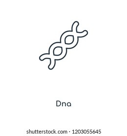 Dna concept line icon. Linear Dna concept outline symbol design. This simple element illustration can be used for web and mobile UI/UX.