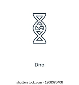 Dna concept line icon. Linear Dna concept outline symbol design. This simple element illustration can be used for web and mobile UI/UX.