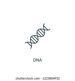 DNA concept line icon. Simple element illustration. DNA concept outline symbol design from Science set. Can be used for web and mobile UI/UX
