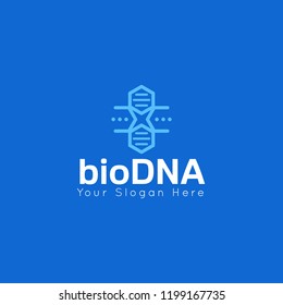 DNA concept logo template