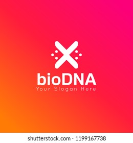 DNA concept logo template