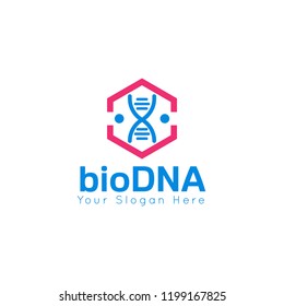 DNA concept logo template