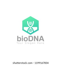 DNA concept logo template