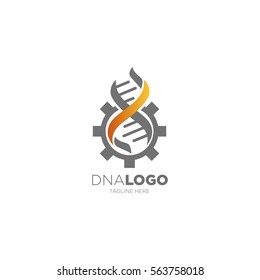 DNA concept logo template