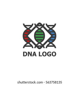 DNA concept logo template