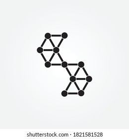 DNA connection icon design vector 