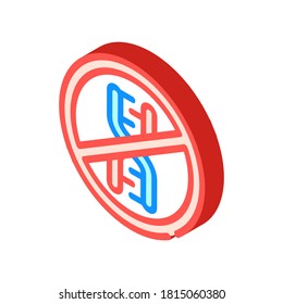 dna crossed out mark isometric icon vector. dna crossed out mark sign. isolated symbol illustration