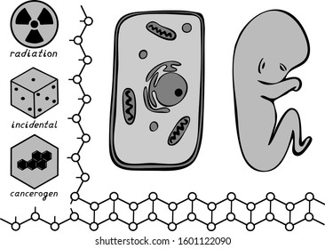 DNA damage factors for cell and embryo