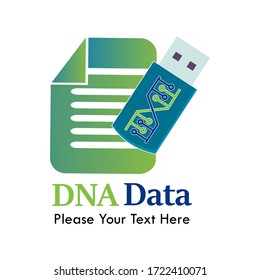 Dna data book logo design template illsutration.