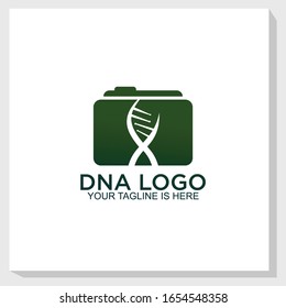 DNA data logo template design vector, medical loo design inspiration