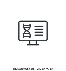 Dna database crime ciminal icon, vector illustration