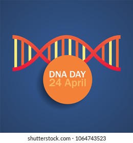 DNA day greeting card for april holiday.