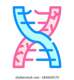 dna decay color icon vector. dna decay sign. isolated symbol illustration