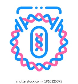 dna decoding for future vaccine color icon vector. dna decoding for future vaccine sign. isolated symbol illustration