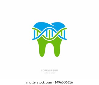 DNA dental Logo vector design template